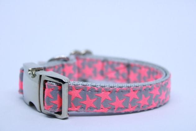 Halsband Neon Pink Stars