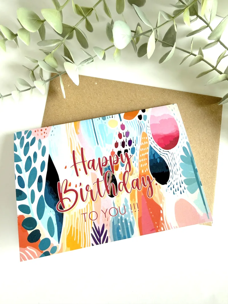 Geburtstagskarte Boho Happy