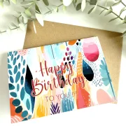 Geburtstagskarte Boho Happy