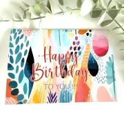 Geburtstagskarte Boho Happy