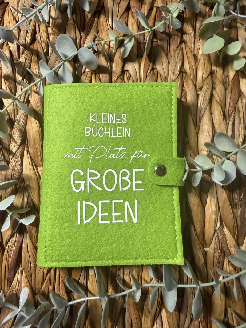 Filz Notizbuch Große Ideen