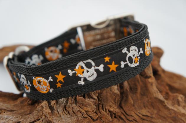 Halsband Stars&Skulls Orange