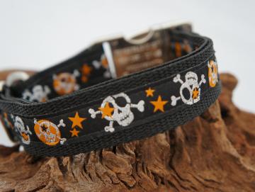 Halsband Stars&Skulls Orange