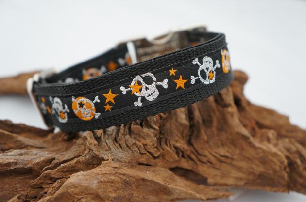 Halsband Stars&Skulls Orange